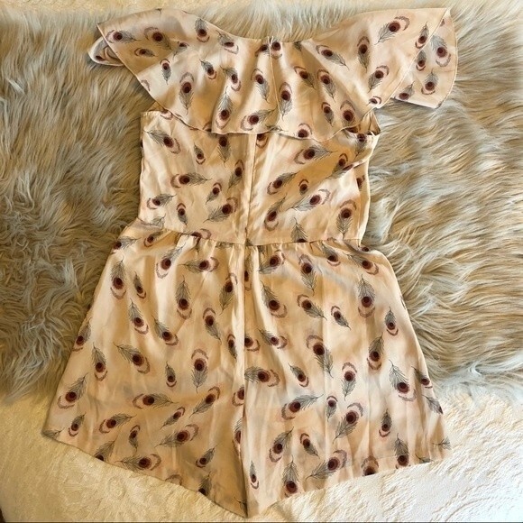 Boutique Forever 21 Peacock Feather Romper with Pockets - Picture 7 of 10